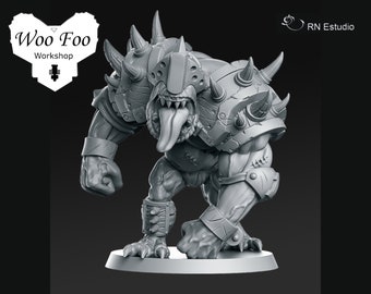 016 Orc Troll Fantasy Football 3D-geprint in hars Fantasy Football - RN Estudio