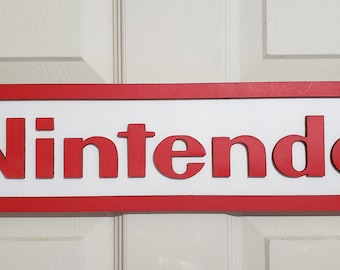Large Nintendo Logo Sign For Gameroom, Arcade Room or Mancave