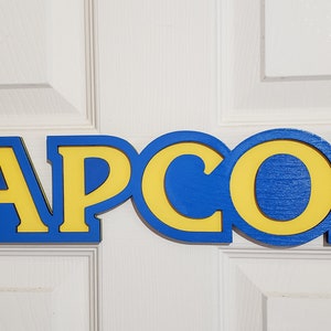 Large Custom Capcom Game Room Arcade Sign for 1up or Mancave