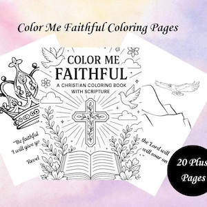 Color Me Faithful Christian Coloring Book with Scripture | Printable Bible Verse Coloring Pages | Faith-Based Coloring Sheets