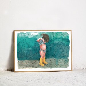 Print &quot;Navel&quot; Book - WOMEN - High-quality signed and numbered art print. - Watercolor illustration on paper. - Wall art.