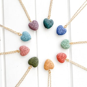 Lava Heart Diffuser Necklace
