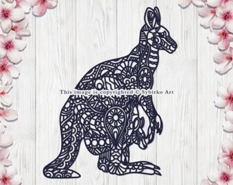 Baby Kangaroo Svg Etsy