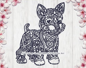 Download Mandala Yorkie Svg Etsy PSD Mockup Templates