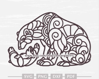 Download Mandala Polar Bear Etsy