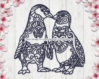 Download Mandala Penguin Svg Etsy
