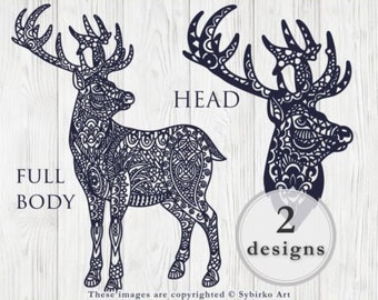 Download Reindeer Mandala Svg Etsy