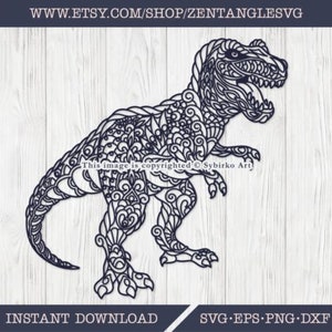 Download Tyrannosaurus Rex T Rex Dinosaur Mandala Animal Svg File
