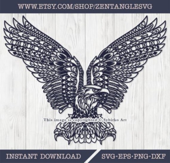 Download Eagle SVG. Eagle Zentangle SVG. Eagle Mandala SVG. Bald ...