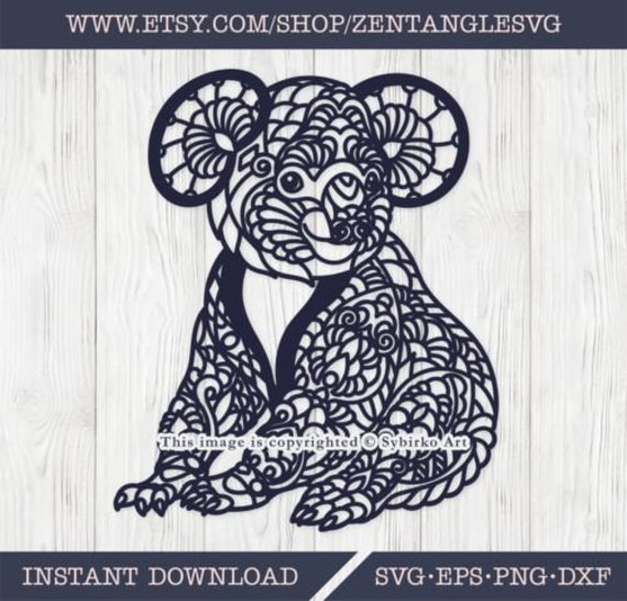 Download Koala Svg Koala Bear Svg Zentangle Mandala Koala Svg Etsy