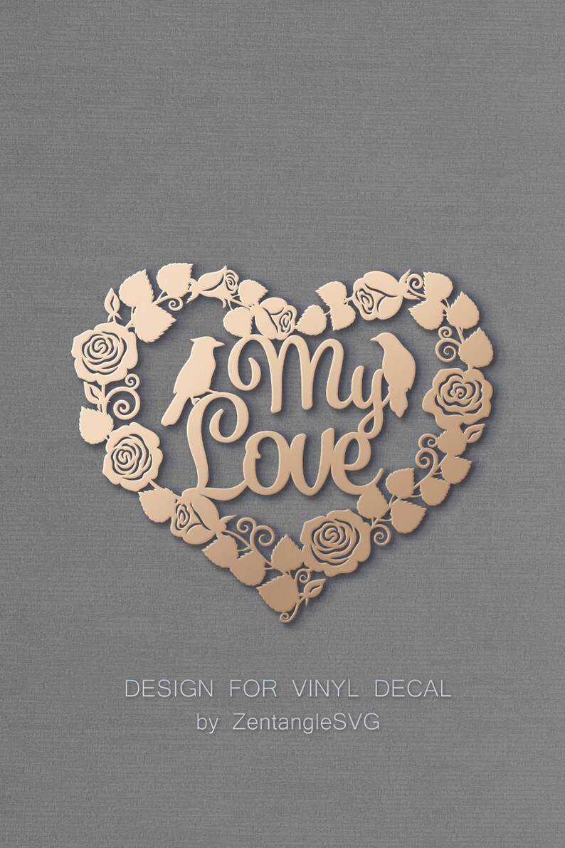 Love Heart Svg. Digital SVG PNG DXF for Laser Cut, Paper Cut, Cricut ...