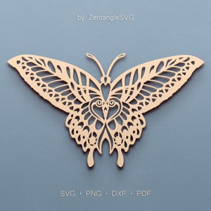 Butterfly Svg. Digital SVG PNG DXF for laser cut, paper cut, Cricut/Silhouette/Glowforge files. Mandala, Floral, Spring, Butterfly Svg.
