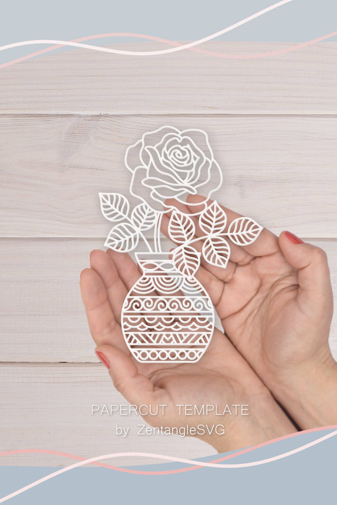 Rose Flower Svg. Digital SVG PNG DXF for Laser Cut, Paper Cut, Cricut ...