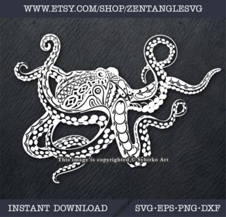 Download Octopus SVG. Zentangle Octopus SVG. Mandala Octopus SVG. Svg | Etsy