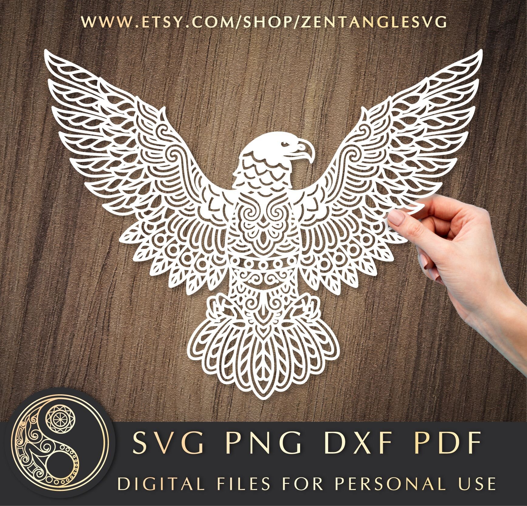 Eagle mandala SVG. Eagle Paper cutting Svg. Paper cut Svg | Etsy