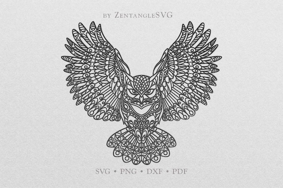 Owl Svg. Mandala Owl Svg. Mandala bird Svg. Cricut / Silhouette cut file. Svg, Png, Dxf files for printing, vinyl cutting, decal, sticker.