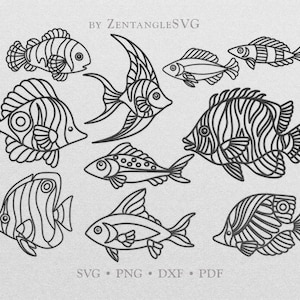 Fish Svg bundle. Mandala Fishes Svg bundle. Cricut, Silhouette cut file. Svg, Png, Dxf files for printing, vinyl cutting, decal, sticker.