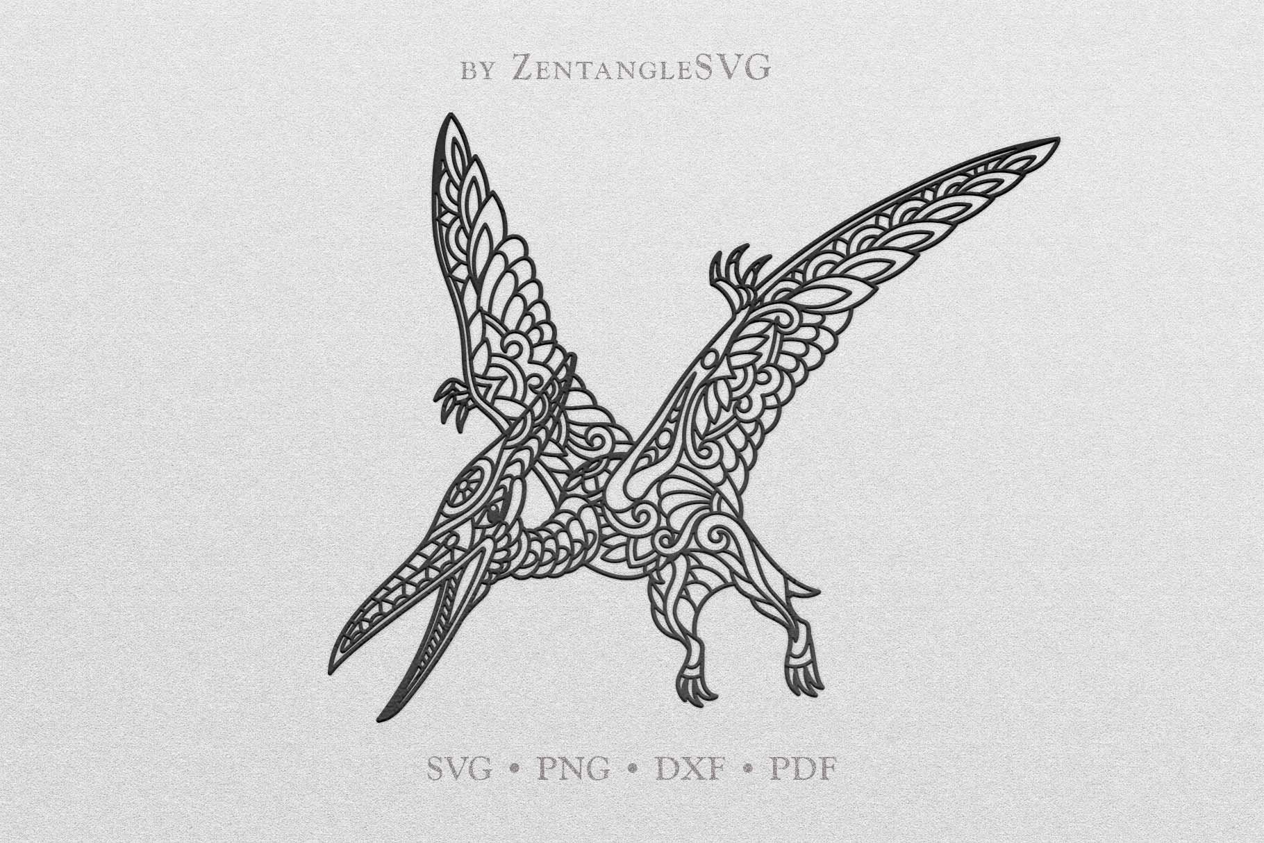 Pterodactyl - Svg, Dxf, Eps, Png, Jpg, Vector Art, Clipart, Cut File,  Dinosaur Svg, Pterosaur Svg, Flying Reptile Svg, Dino Cut File