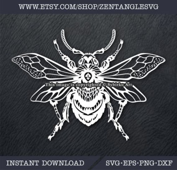 Download Honey Bee SVG. Bumble Bee SVG. Zentangle Mandala Svg | Etsy