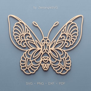 Butterfly Svg. Digital SVG PNG DXF for laser cut, paper cut, Cricut/Silhouette/Glowforge files. Mandala, Floral, Spring, Butterfly Svg.