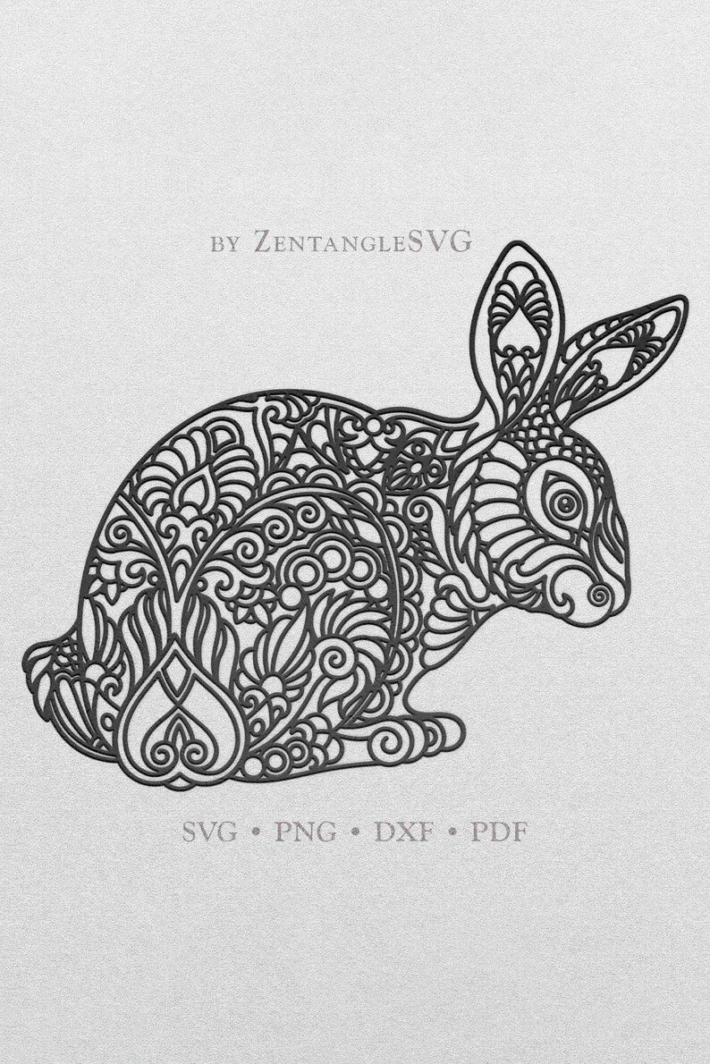 Easter Bunny Svg. Easter Rabbit Svg. Mandala Cricut, Silhouette Cut ...