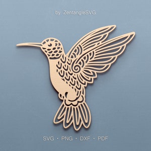 Hummingbird Svg. Digital SVG PNG DXF for laser cut, paper cut, Cricut/Silhouette/Glowforge files. Mandala Bird Svg, Tropical Bird Svg.