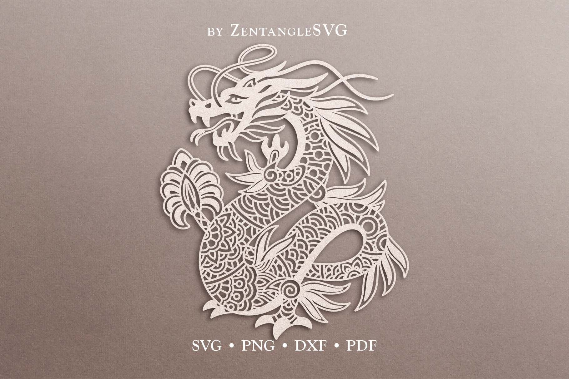 Dragon Svg. Digital SVG PNG DXF for Laser Cut, Paper Cut, Cricut ...