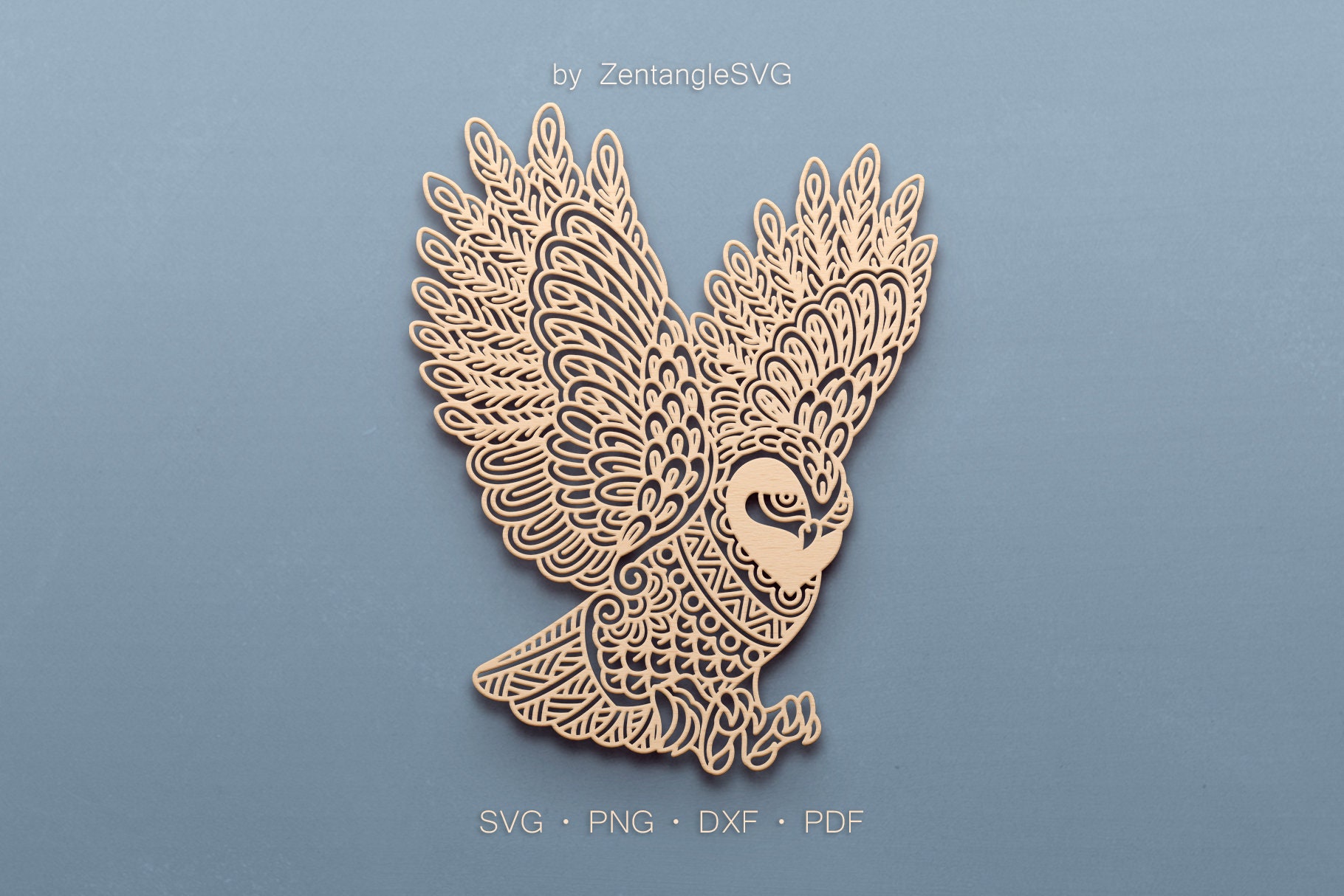 Owl Svg. Digital SVG PNG DXF for laser cut, paper cut, Cricut/Silhouette/Glowforge files. Floral, Fl