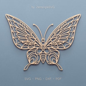 Butterfly Svg. Digital SVG PNG DXF for laser cut, paper cut, Cricut/Silhouette/Glowforge files. Mandala, Floral, Spring, Butterfly Svg.