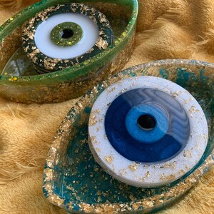 Evil Eye Coasters (3) with Case