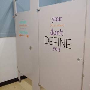 Stencil Inspirational Bathroom Stall Doors Set of 5 - Etsy