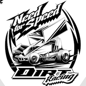 Dirt Track Racing SVG: Car Racing Design (Digital Download)
