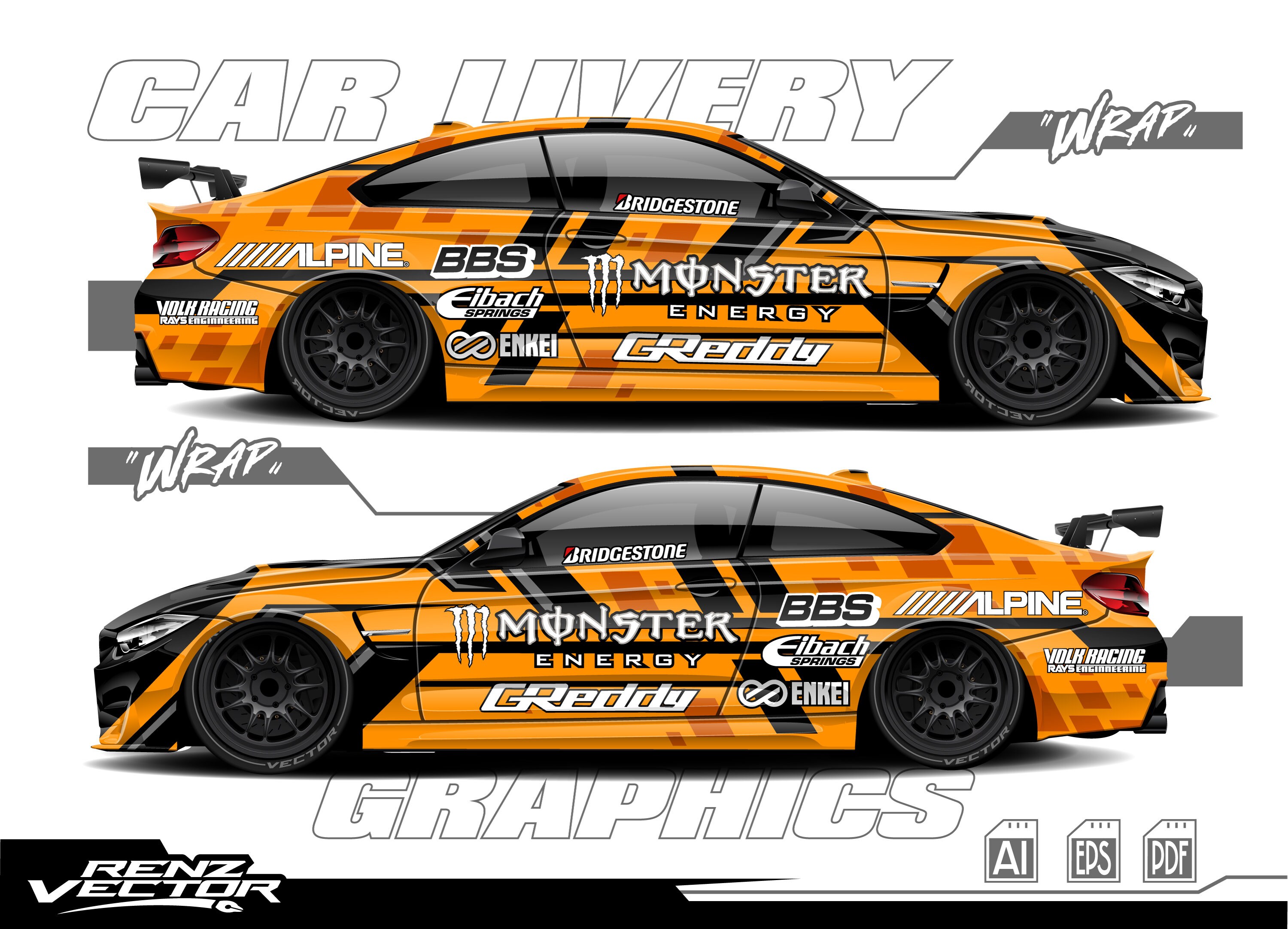 Car Wrap, Car Livery, Custom Car Livery, Wrap Graphic No.2 Etsy