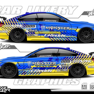 car wrap, car livery, custom car livery, wrap graphic - no.1