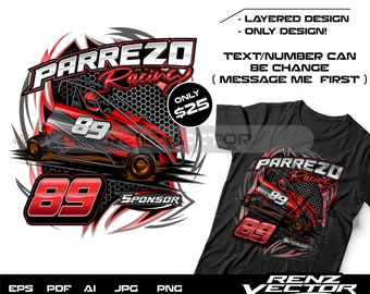 Dirt Car Racing T-Shirt Design (Digital File)