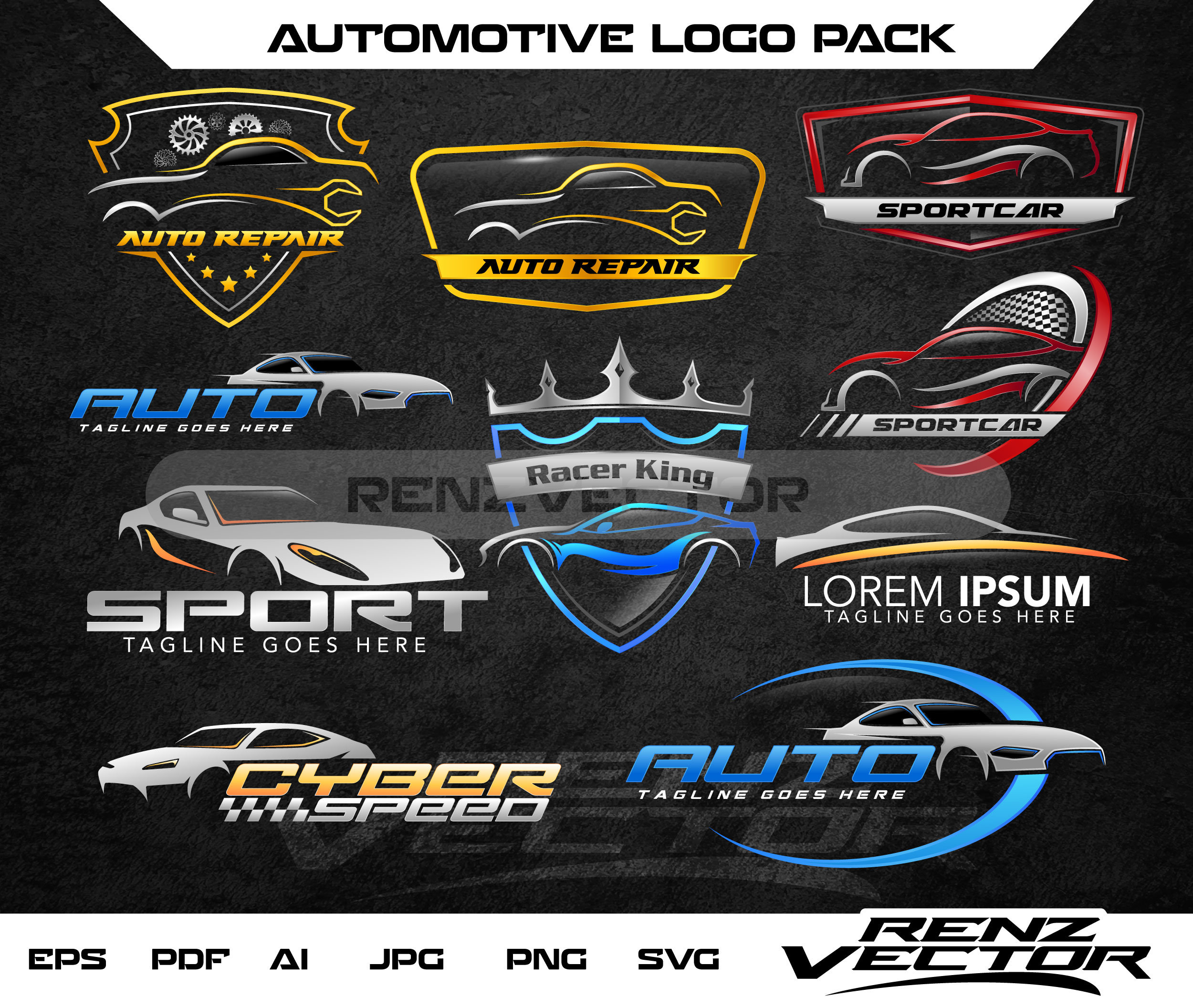 Automotive Logo Pack: Car Detailing Designs (Digital Download)