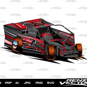 Dirt Track svg, Dirt Racing svg, Dirt Car svg, Winged Car svg