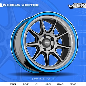 Räder Vektor svg, Räder svg, Autoräder, Geschwindigkeit Auto Räder