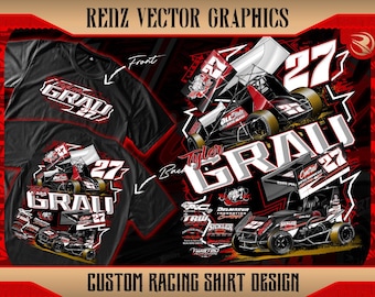 Custom Racing Shirt Design, Car Vector (ai, eps, pdf, png)