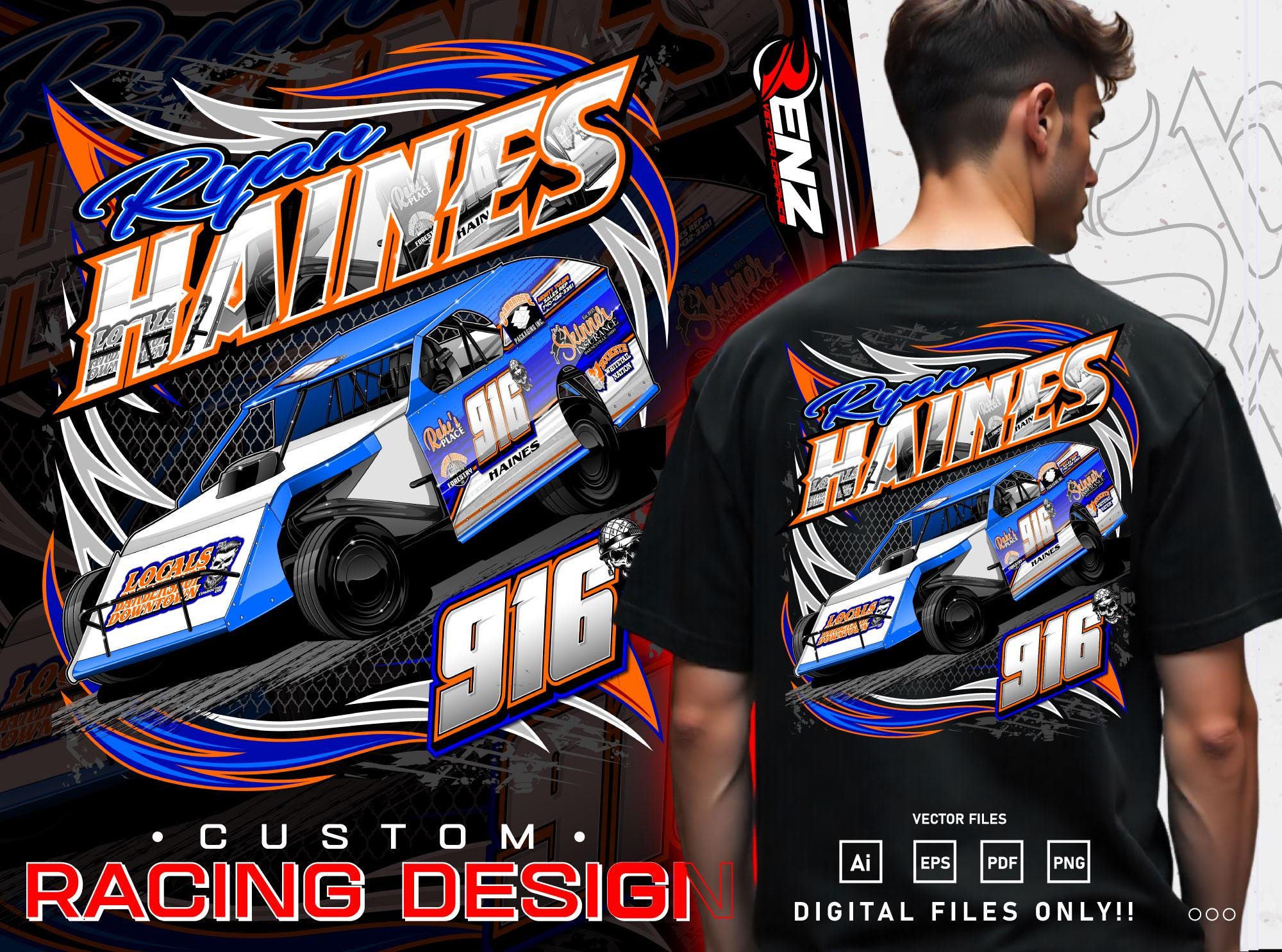 Custom Racing Shirt Design: Dirt Car, Drag Car, Truck (digital File) - Etsy