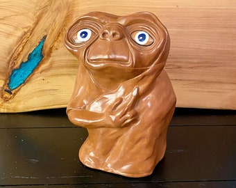 Vintage 1983 Ceramic Hand Painted E.T. The Extra Terrestrial Statue