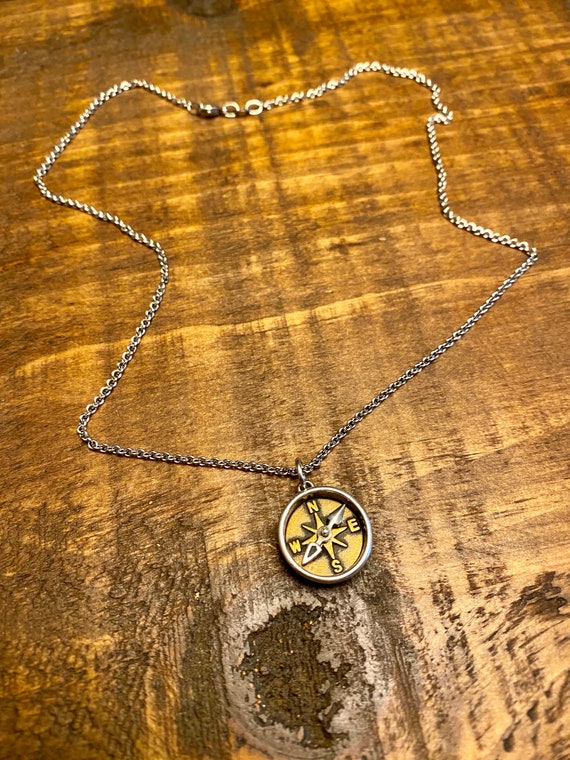 James Avery Sterling Silver and Bronze Point the Way Compass Etsy