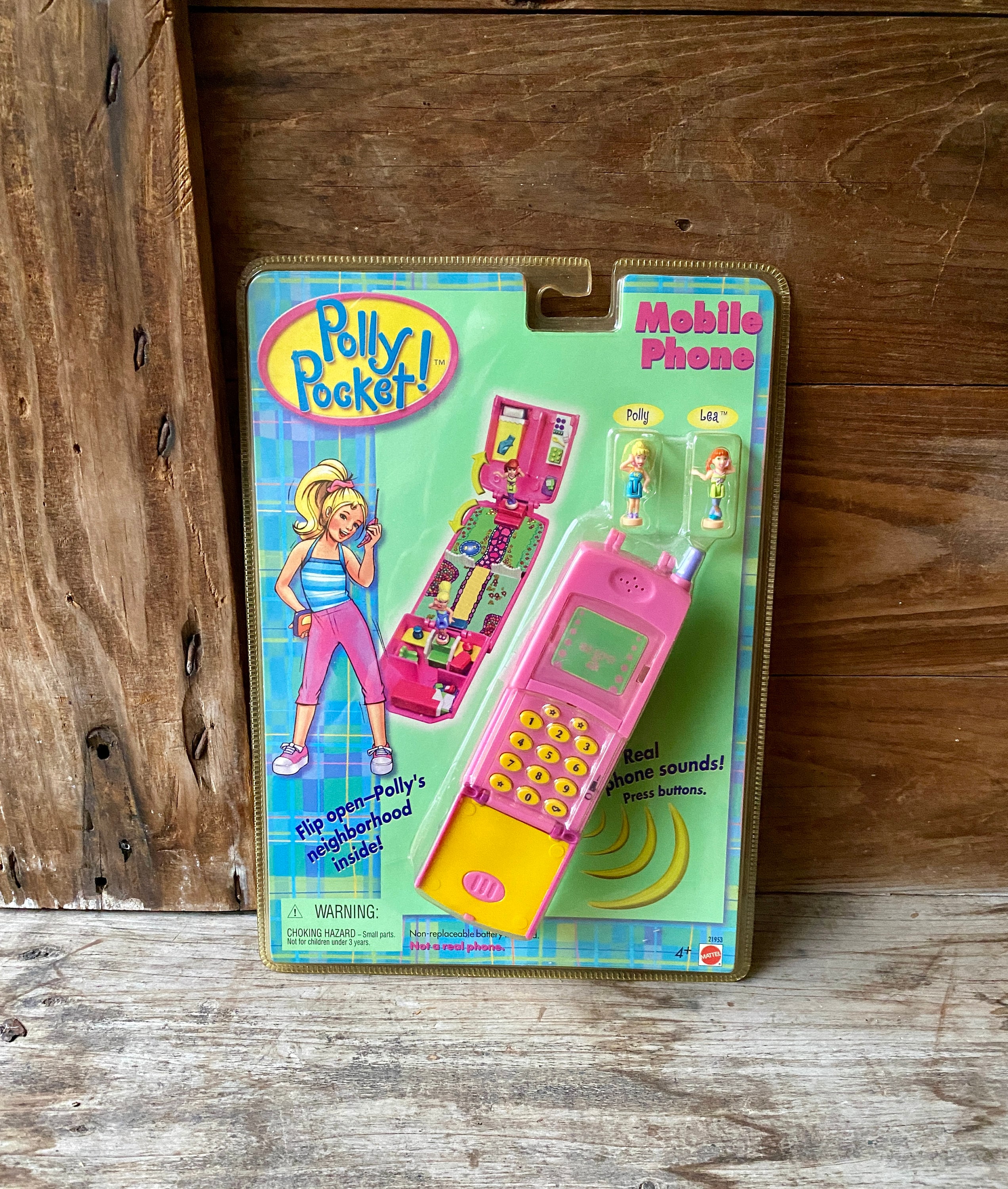 Unopened Vintage 1999 Pink Polly Pocket Mobile Phone Playset by Mattel Flip Open Neighborhood Inside Etsy