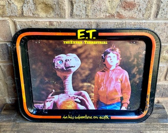 Vintage 1982 Universal City Studios Collectible E.T. The Extra Terrestrial Television Tray