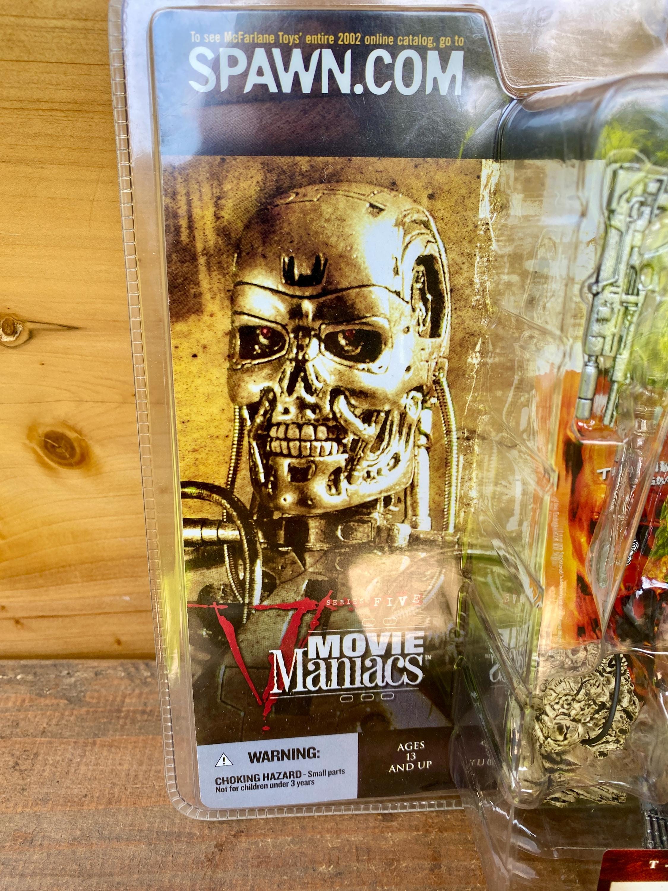 Vintage 2002 Mcfarlane Movie Maniacs 5 T2 Endoskeleton Figure
