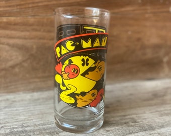 Rare 1980s Pac-Man Arcade Collectible Glass By Bally Midway