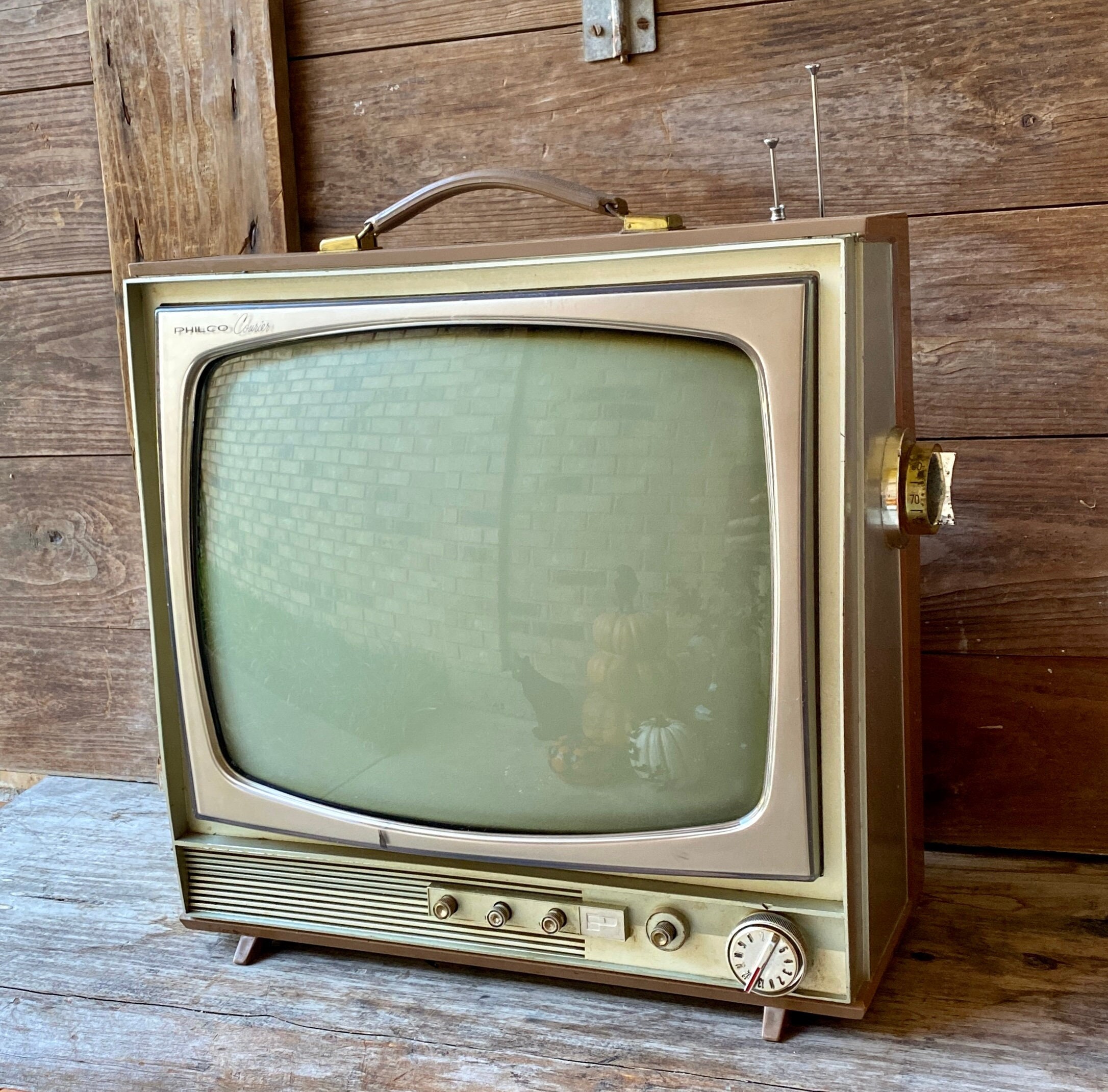 Vintage 1963 Philco Courier Portable Television With VHF/UHF Model