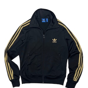 Adidas gold stripe jacket shop
