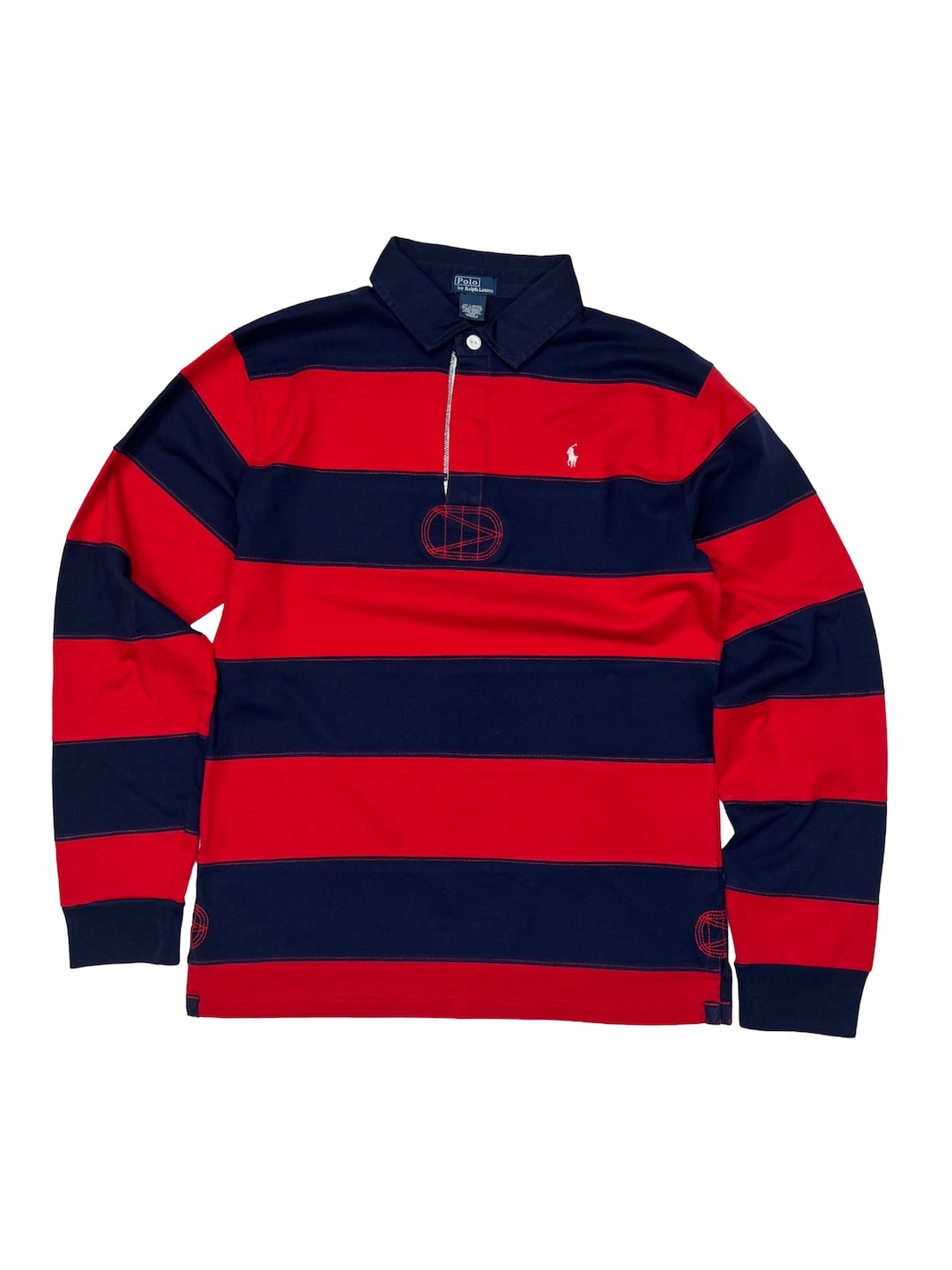 Vintage Ralph Lauren Rugby Polo Shirt Small Logo Navy Red - Etsy