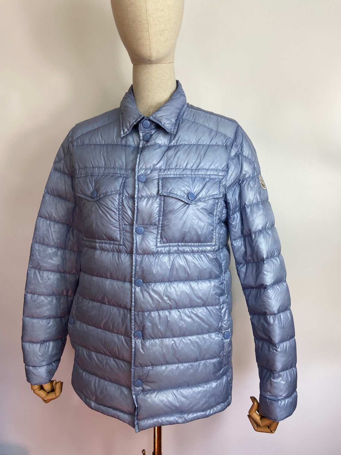 Moncler blue lightweight down jacket | Etsy